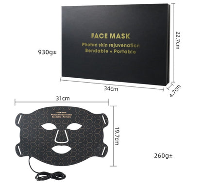 Led Silicone Mask Instrument Photon Rejuvenation Large Row Lamp 7 Color Red Blue Spectrometer